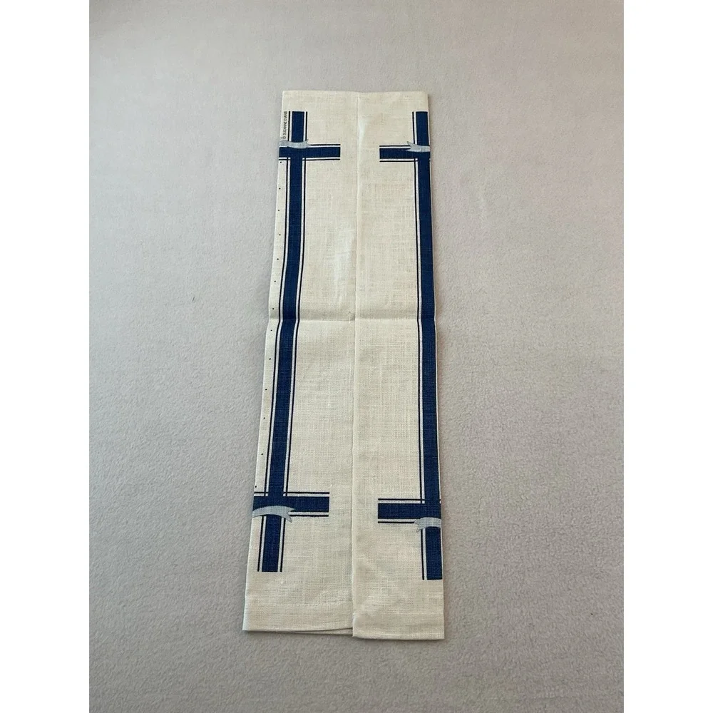 Stevens Linen Kitchen Towel Pink‎ Tulips Blue Bow Dots Vintage Made In USA New